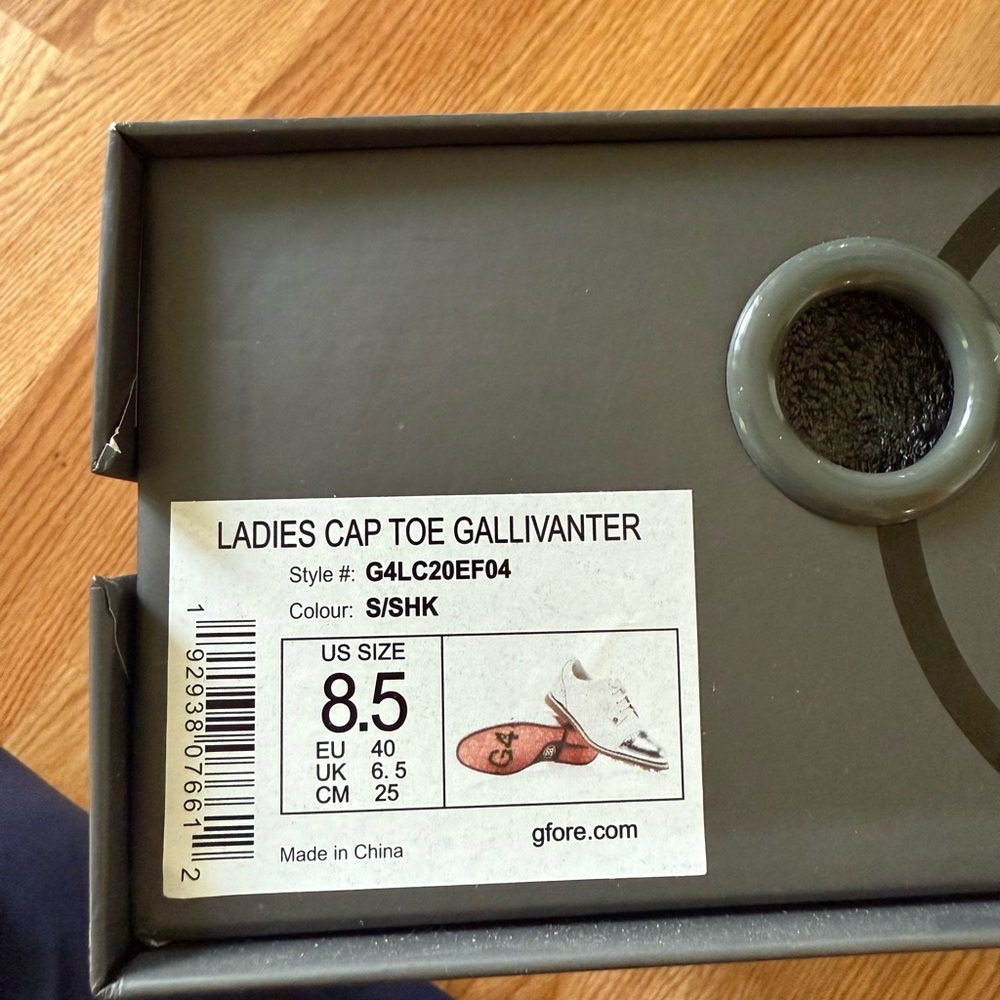 G/FORE Ladies Cap Toe Gallivanter Shoes - White and Black